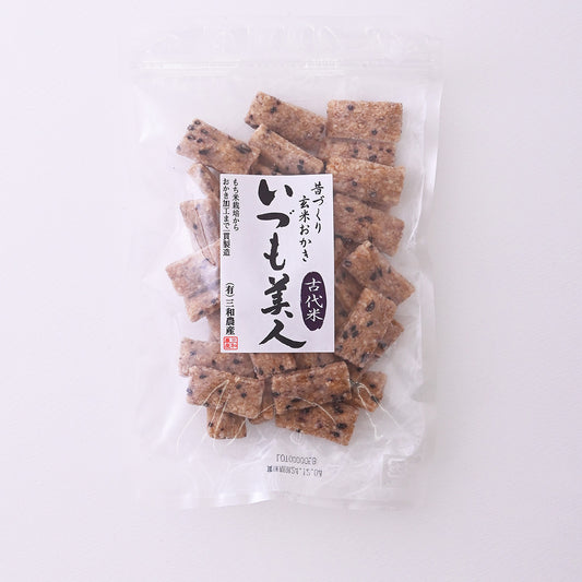 玄米おかき いづも美人 古代米(黒米) 100g